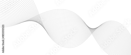 Abstract wavy grey blend technology liens background. Digital frequency track equalizer. Abstract frequency sound wave lines and twisted curve lines background. Banner design background.