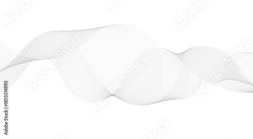 black and white wavy stripes of the pattern of black lines on white background. Abstract wave element for design. Digital frequency track equalizer. 
