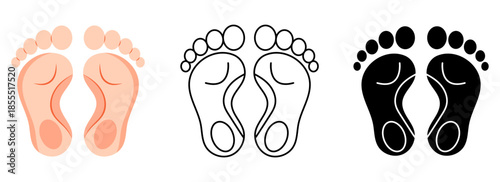 Footstep human footprint icon vector illustration isolated on white background