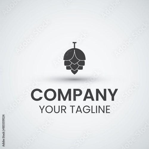 Hops or Pine Cone Logo Design for Brewery and Natural Products