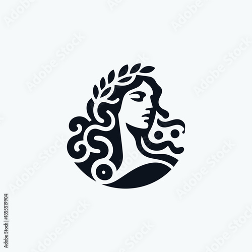 Aphrodite Greek Goddess of Beauty Logo