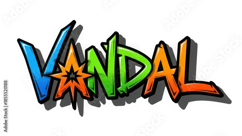 Colorful graffiti style text vandal