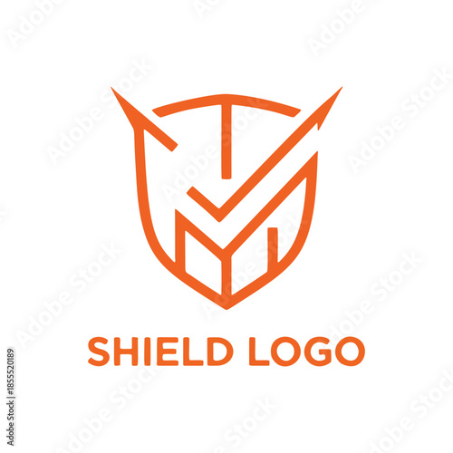 Orange Monogram Shield Logo