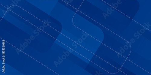 Abstract blue background with glowing geometric lines. Modern blue gradient square shape design. Futuristic technology concept. vector