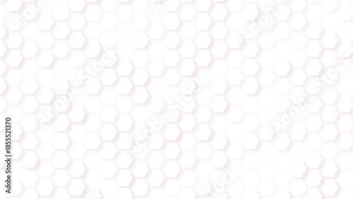 Hexagon Vector Background Pattern in greyscale, panoramic format. modern honeycomb background, vector illustration
