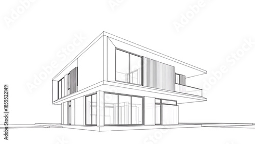 Modern Architectural Design of a Sleek, Contemporary House