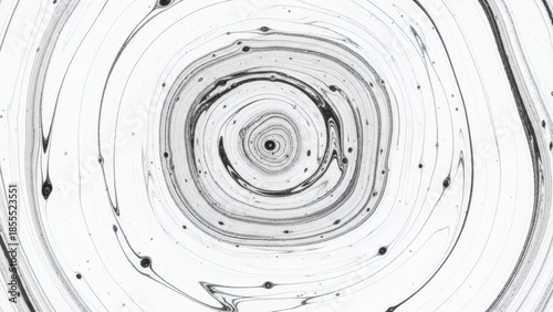 Japanese Suminagashi Black Ink on Water 1
