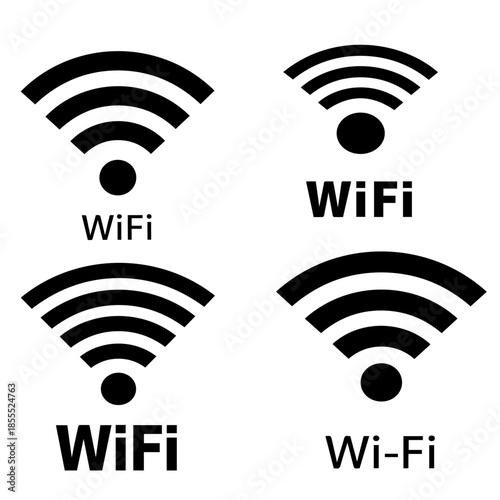 Wallpaper Mural silhouette of a wifi network logo Torontodigital.ca