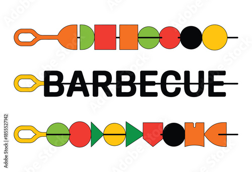 Barbecue kebabs skewers braai food concept showing grilled meat and vegetables, outdoor cooking tradition, summer gathering meal, flame grilling, and festive culinary lifestyle scene.