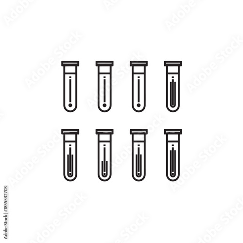Test Tubes line art minimal chemistry icon