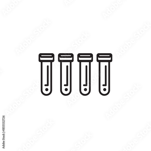 Test Tubes line art educational lab graphic