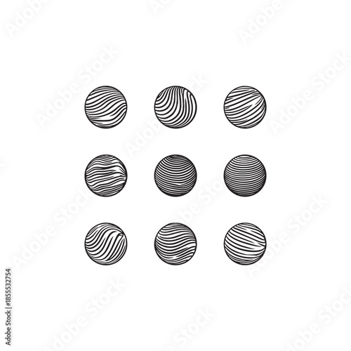 Therapy Ball line art fitness rehabilitation symbol