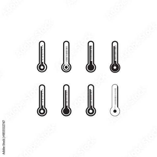 thermometer line art simple medical temperature symbol