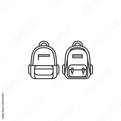Travel Backpack Line Art Lightweight Durable Comfortable