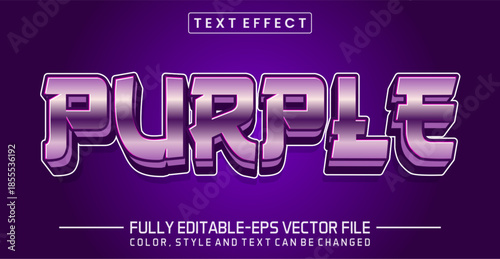 Purple font Text effect editable