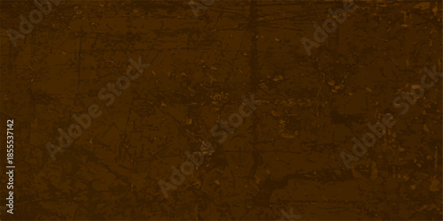 Aged brown parchment with a dirty grunge texture and rough vintage paper patterns on an antique wooden board surface