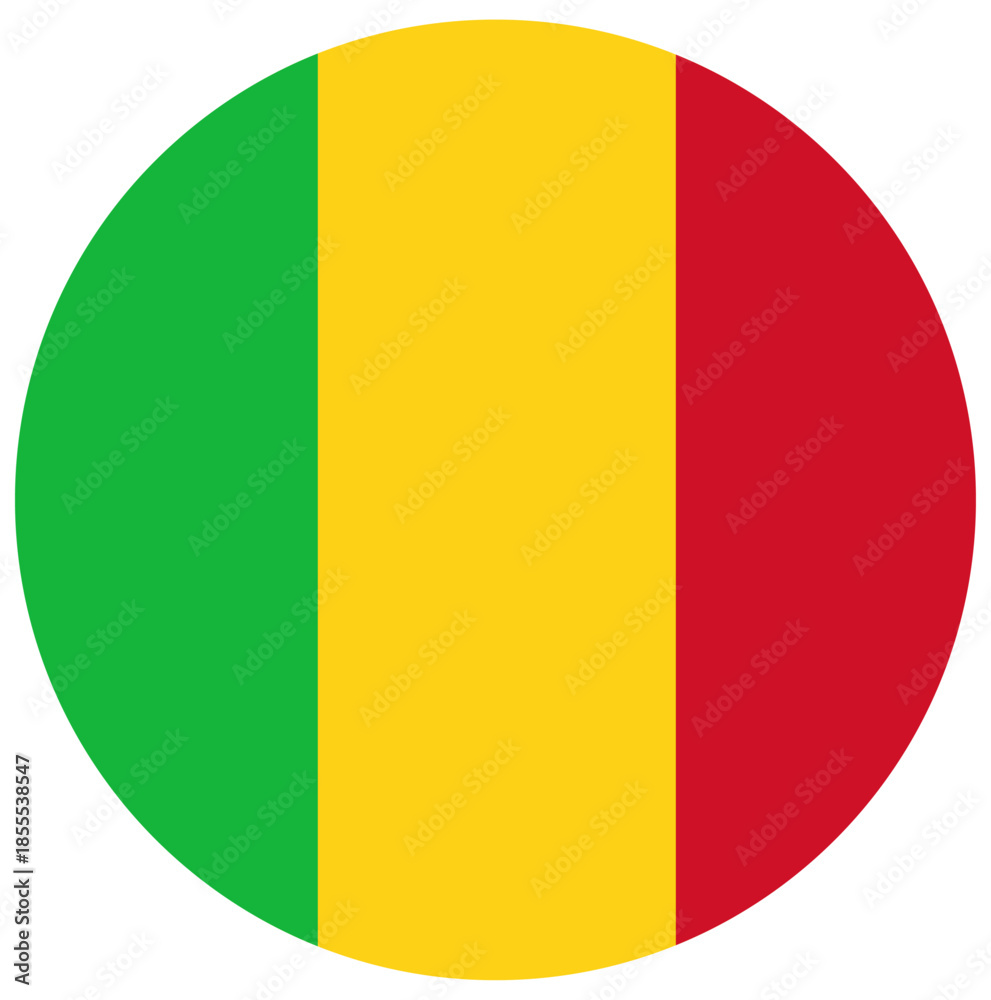Fototapeta premium button flag of Mali icon vector illustration sign 