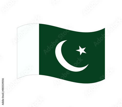 Pakistan flag waving national symbol