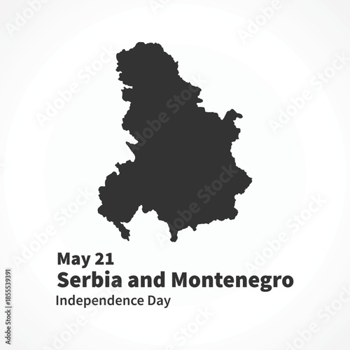 Serbia and Montenegro map illustration on white background