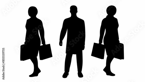 Business professionals walking together in a modern office setting