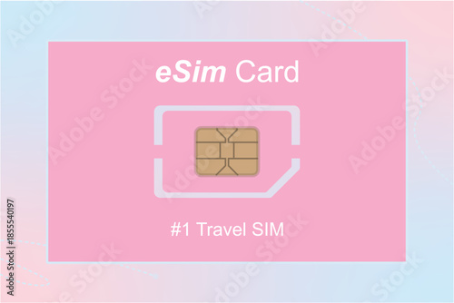 Modern eSim card concept
