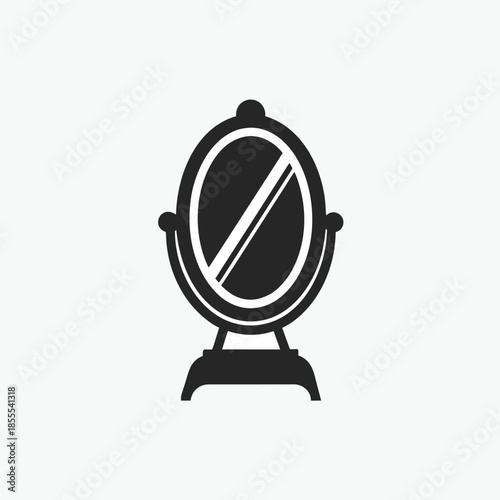  full length mirror vector icon silhoutte template