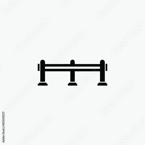 guardrail icon silhoutte vector style template