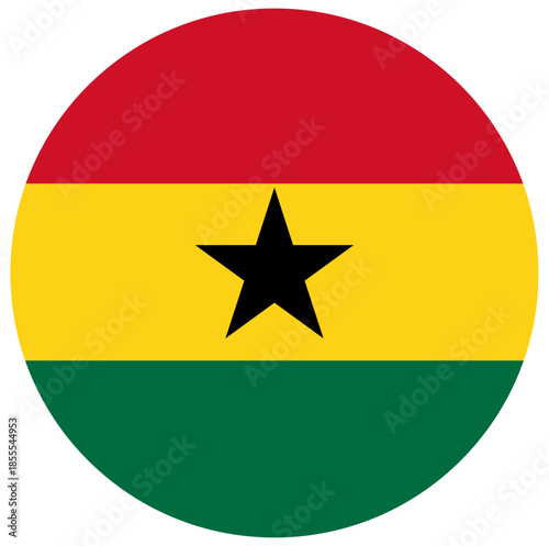 button flag of Ghana icon vector illustration  