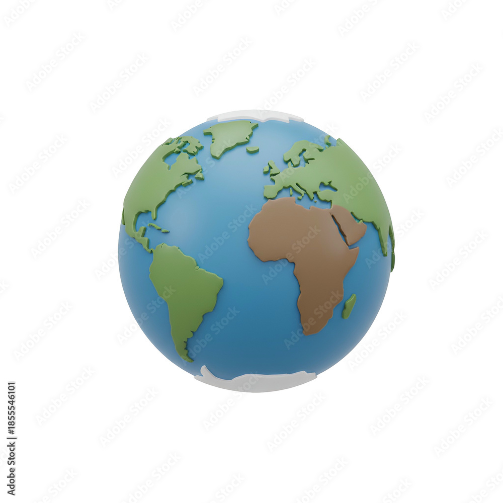 Fototapeta premium Globe Showing Africa and Atlantic Ocean.