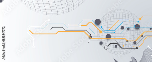 Modern abstract technology and science background concept