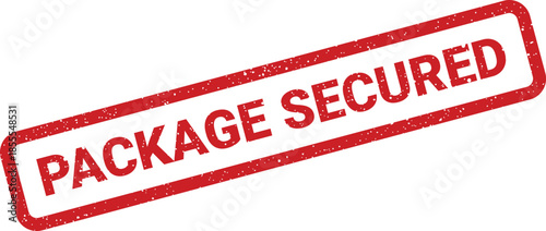 Official stamp mark indicating that a package has been safely secured for transportation or storage