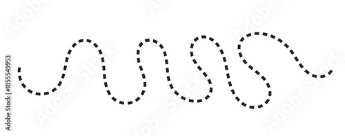 Photos Abstract dotted path line for direction, journey and motion design