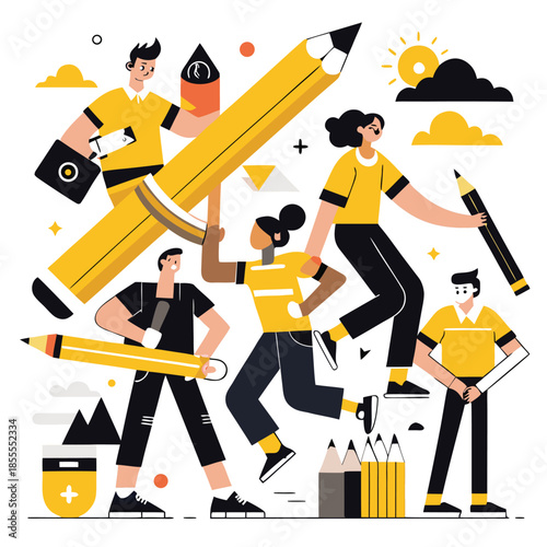 Cohesive Flat Vector Tea Illustration Series