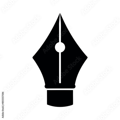 Calligraphy Pen Nib Icon Vector Illustration