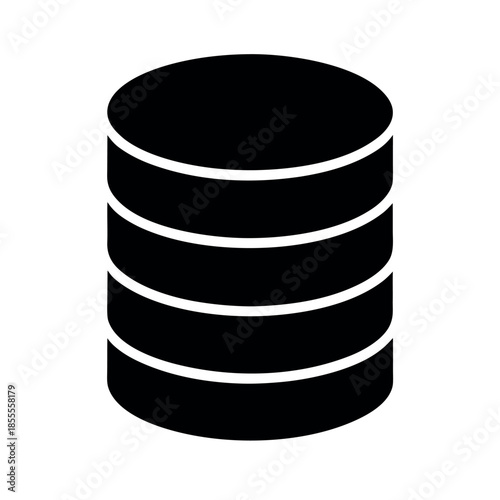 Database Cylinder Icon Vector Illustration