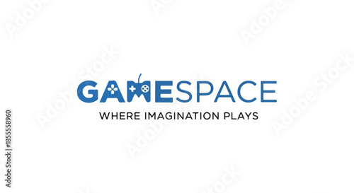Gamepad Joystick Logo Design – Modern Gaming and Space Center Brand Identity Emblem Branding Game