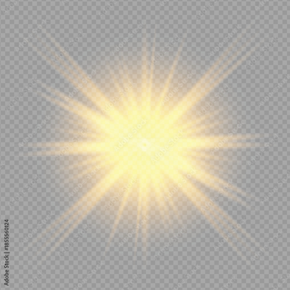 Obraz premium Bright light source with radiant energy emission