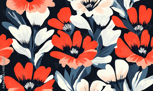 Floral or leaf pattern background suitable for wallpaper, fabric, or decorative design. Soft colors and natural style, ideal for digital and print use.