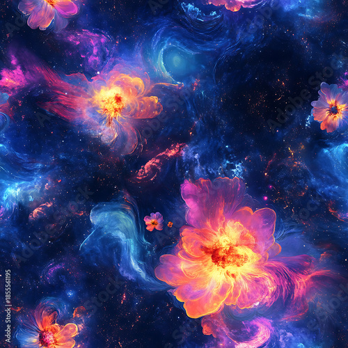 Floral or leaf pattern background suitable for wallpaper, fabric, or decorative design. Soft colors and natural style, ideal for digital and print use.