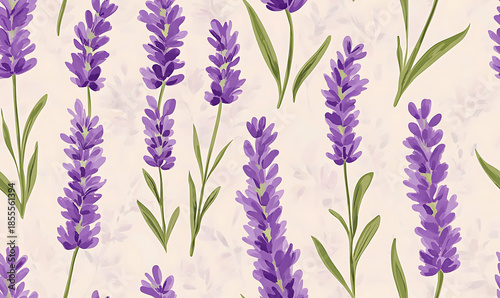 Floral or leaf pattern background suitable for wallpaper, fabric, or decorative design. Soft colors and natural style, ideal for digital and print use.