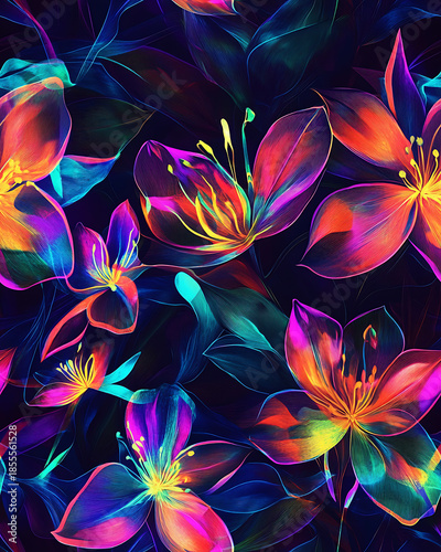 Floral or leaf pattern background suitable for wallpaper, fabric, or decorative design. Soft colors and natural style, ideal for digital and print use.