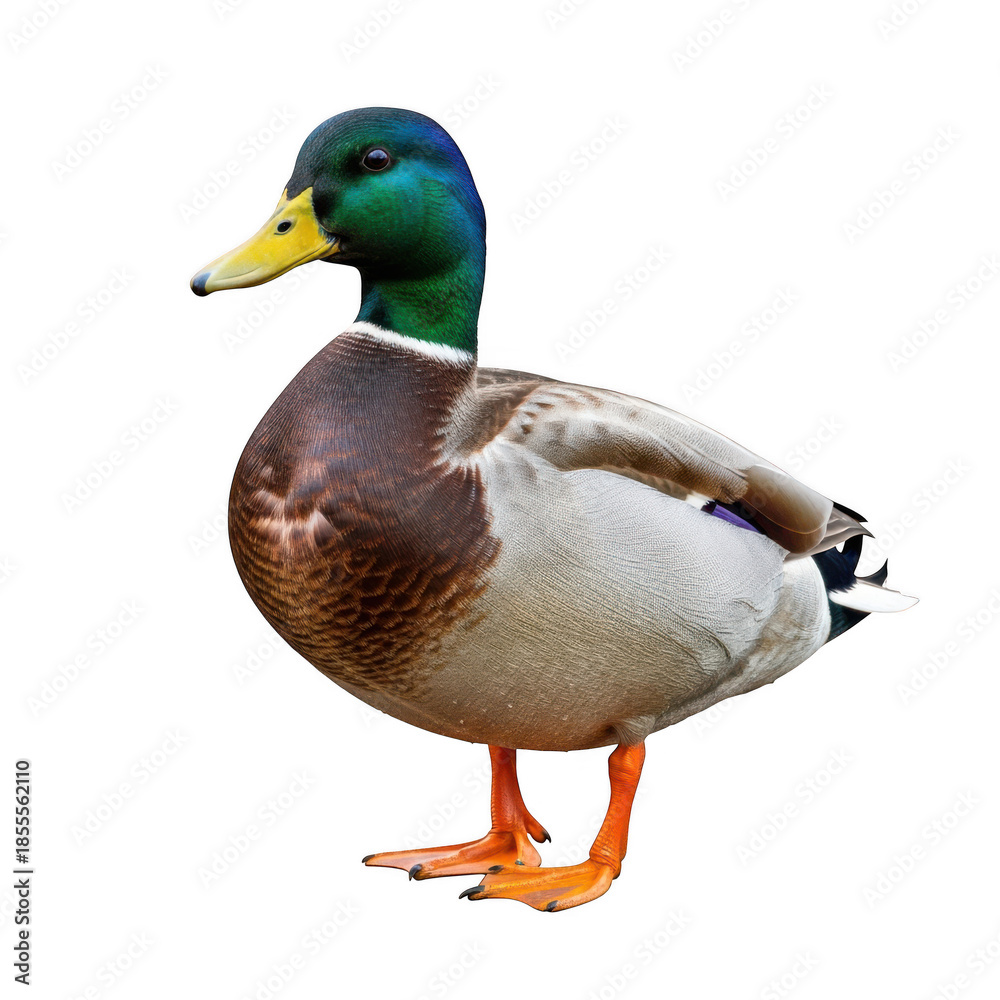 Fototapeta premium Mallard duck isolated on transparent background