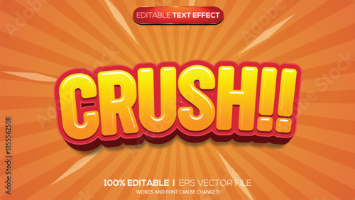 3d text effect crush theme