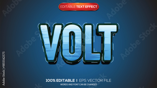 3d text effect volt theme
