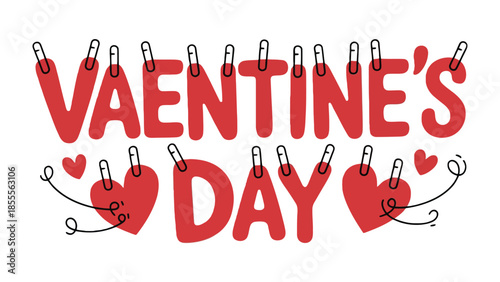 Valentine's Day Celebration: Festive typography decorates Valentine's Day, with love hearts adorning each word, creating an ambiance of romance and affection. 