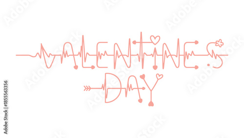 Valentine's Day Line Art: A delicate, minimalist design that beautifully conveys the spirit of love and affection. Featuring elegant line art, the image is perfect for cards and romantic gestures.
