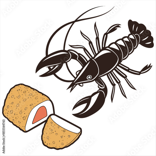 Tonkatsu japanese food invertebrate nuggets lobster