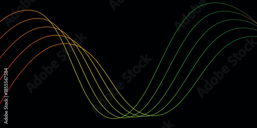 Abstract black and white line wave background design