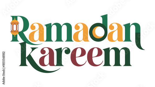 Ramadan Kareem Illustration: Festive calligraphy, the embodiment of cultural expression, beautifully composed to reflect the blessed month.