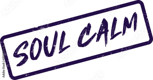 Inspirational Soul Calm stamp for promoting inner peace and serene mental states